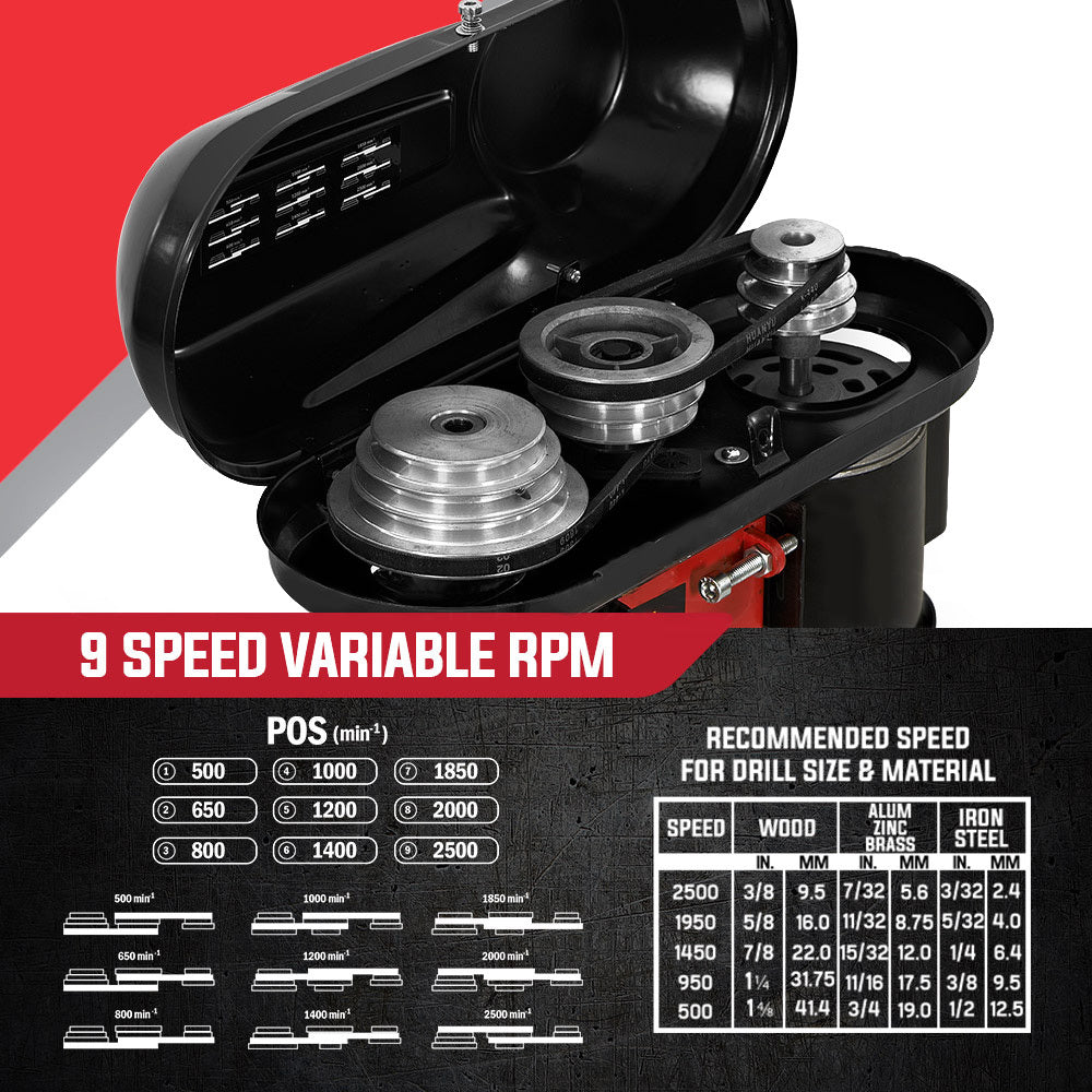 Baumr-AG 420W Drill Press Pedestal Benchtop Stand Pillar Variable Speed V219-DRLDPRBMRBD13