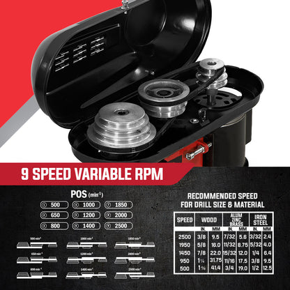 Baumr-AG 420W Drill Press Pedestal Benchtop Stand Pillar Variable Speed V219-DRLDPRBMRBD13