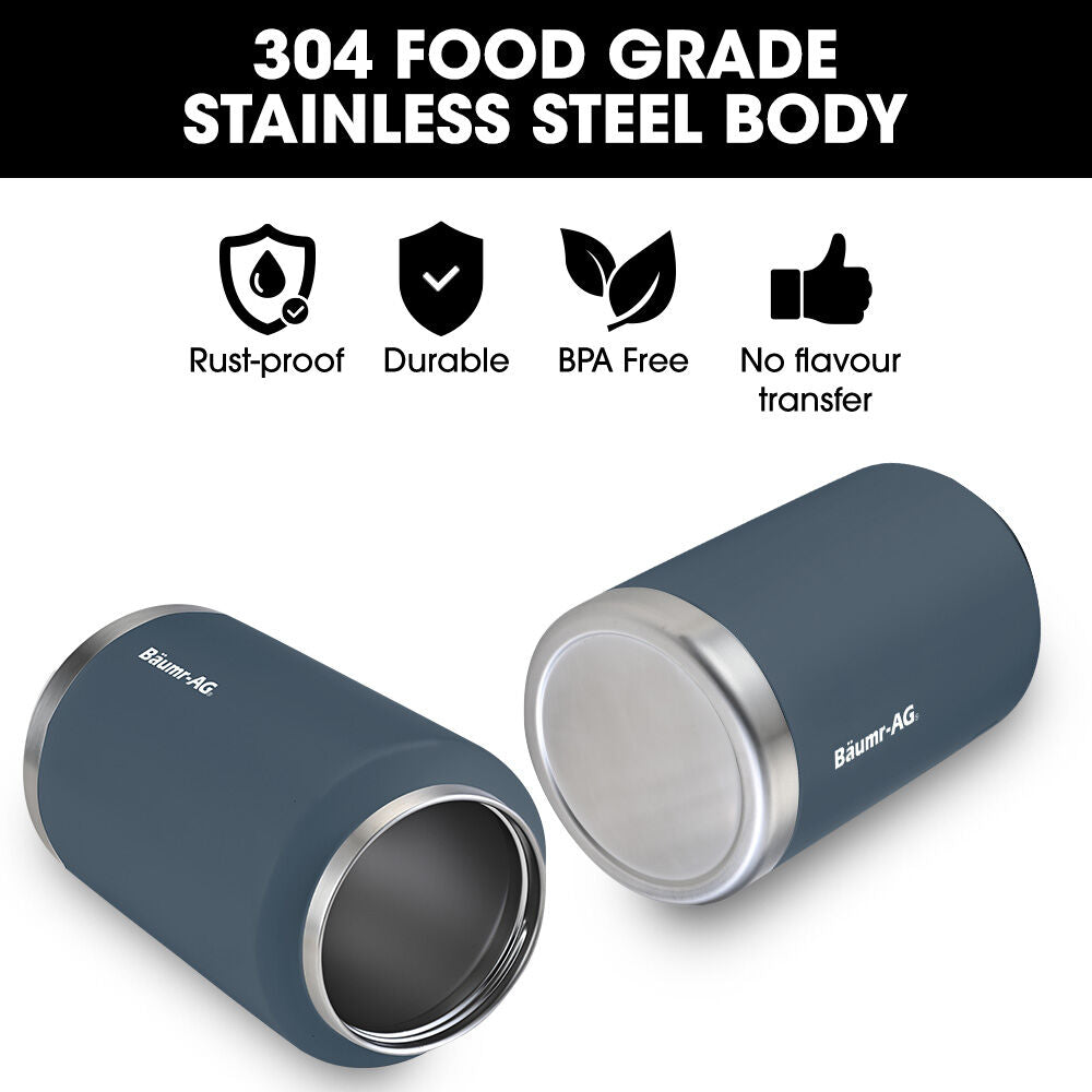 Baumr-AG 3.8L Double Wall Insulated Stainless Steel Water Bottle, Drink Jug with Handle, Blue V219-DRWDWIBM38BA