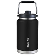 BAUMR-AG 3.8L Double Wall Insulated Stainless Steel Water Bottle, Drink Jug with Handle, Black V219-DRWDWIBM38KA