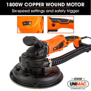 UNIMAC 1800W Drywall Sander Plaster Automatic Wall Gyprock Vacuum System V219-DRYHHSUMCA3M2
