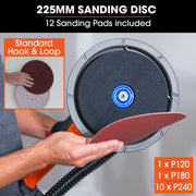 UNIMAC 1800W Drywall Sander Plaster Automatic Wall Gyprock Vacuum System V219-DRYHHSUMCA3M2