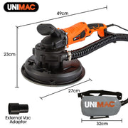 UNIMAC 1800W Drywall Sander Plaster Automatic Wall Gyprock Vacuum System V219-DRYHHSUMCA3M2