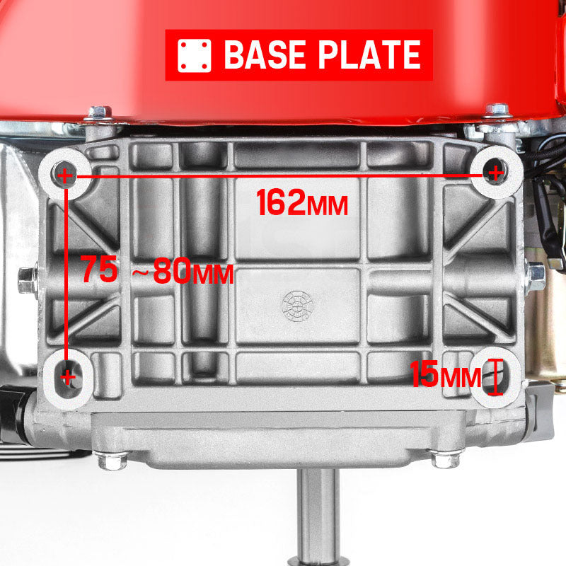 Baumr-AG 6.5HP Petrol Engine Stationary Motor OHV Horizontal Shaft Electric Start Recoil V219-ENGPTLBMRC20E