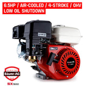 Baumr-AG 6.5HP Petrol Stationary Engine Motor 4-Stroke OHV Horizontal Shaft Recoil Start V219-ENGPTLBMRC20R