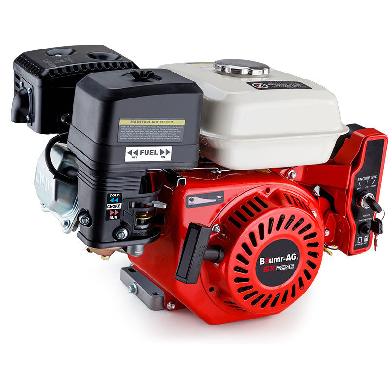 Baumr-AG 7HP Petrol Engine Stationary Motor OHV Horizontal Shaft Electric Start 4-stroke V219-ENGPTLBMRC21E