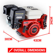 Baumr-AG 7HP Petrol Engine Stationary Motor OHV Horizontal Shaft Electric Start 4-stroke V219-ENGPTLBMRC21E