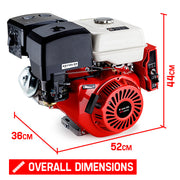Baumr-AG 13HP Petrol Stationary Engine OHV 4 Stroke Horizontal Shaft Electric Start Motor V219-ENGPTLBMRC39E
