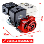 Baumr-AG 13HP Petrol Stationary Engine 4-stroke OHV Motor Horizontal Shaft Recoil Start V219-ENGPTLBMRC39R