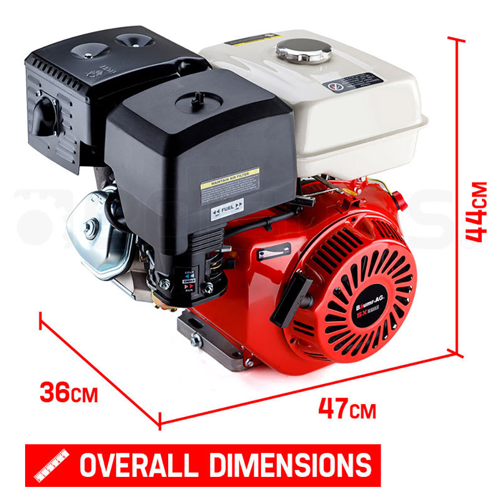 Baumr-AG 13HP Petrol Stationary Engine 4-stroke OHV Motor Horizontal Shaft Recoil Start V219-ENGPTLBMRC39R