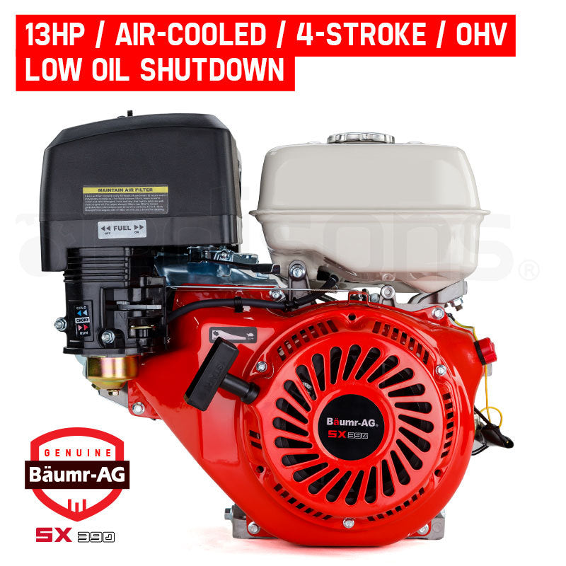 Baumr-AG 13HP Petrol Stationary Engine 4-stroke OHV Motor Horizontal Shaft Recoil Start V219-ENGPTLBMRC39R