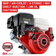 Baumr-AG 16HP Stationary Engine Petrol Direct Ignition OHV 4-Stroke Electric Recoil Start V219-ENGPTLBMRC41E