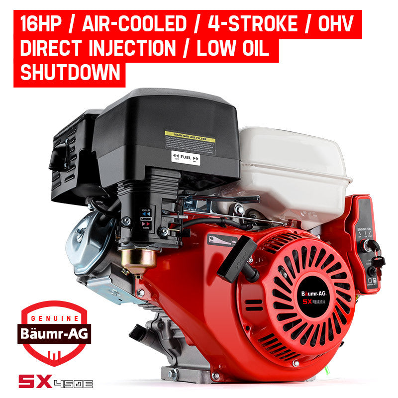 Baumr-AG 16HP Stationary Engine Petrol Direct Ignition OHV 4-Stroke Electric Recoil Start V219-ENGPTLBMRC41E