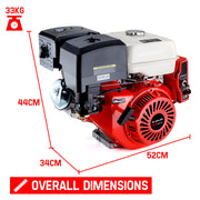 Baumr-AG 16HP Stationary Engine Petrol Direct Ignition OHV 4-Stroke Electric Recoil Start V219-ENGPTLBMRC41E