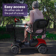 EQUIPMED Electric Mobility Scooter Portable Folding for Elderly Older Adult, SmartRider Black & Red V219-EQMOHC06A