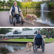 EQUIPMED 24 Inch Folding Wheelchair Lightweight Portable for Elderly and Disabled, Grey V219-EQWRHC05A
