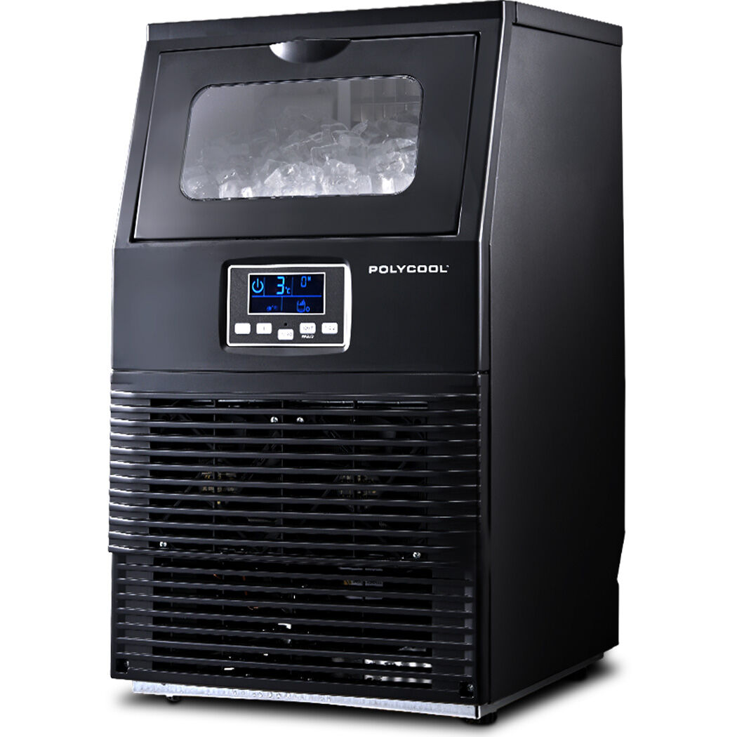 POLYCOOL Commercial Ice Maker Machine, up to 35kg/24hr, Timer & Self Cleaning Programs V219-FDSICMPY35KA