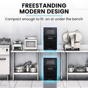 POLYCOOL Commercial Ice Maker Machine, up to 35kg/24hr, Timer & Self Cleaning Programs V219-FDSICMPY35KA