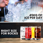 POLYCOOL Commercial Ice Maker Machine, up to 45kg/24hr, Timer & Self Cleaning Programs V219-FDSICMPY45KA