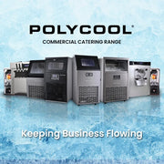 POLYCOOL Commercial 4L Benchtop Hard Ice Cream and Gelato Machine, 16L/hr output, 1400W, Stainless Steel, V219-FDSICMPYG20A