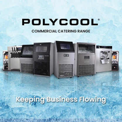 POLYCOOL Commercial 4L Benchtop Hard Ice Cream and Gelato Machine, 16L/hr output, 1400W, Stainless Steel, V219-FDSICMPYG20A