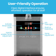 POLYCOOL 12L Single Tank Commercial Slush Machine, Digital Control Panel, SAA Approved, Juice and Frozen V219-FDSSLSPY12LB