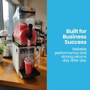 POLYCOOL 12L Single Tank Commercial Slush Machine, Digital Control Panel, SAA Approved, Juice and Frozen V219-FDSSLSPY12LB