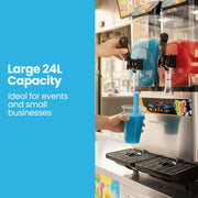 POLYCOOL 24L Double Tank Commercial Slush Machine, Digital Control Panel, SAA Approved, Juice and Frozen V219-FDSSLSPY24LB