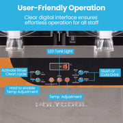 POLYCOOL 24L Double Tank Commercial Slush Machine, Digital Control Panel, SAA Approved, Juice and Frozen V219-FDSSLSPY24LB