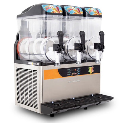 POLYCOOL 36L Triple Tank Commercial Slush Machine, Digital Control Panel, SAA Approved, Juice and Frozen V219-FDSSLSPY36LB