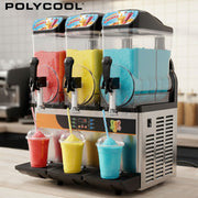 POLYCOOL 36L Triple Tank Commercial Slush Machine, Digital Control Panel, SAA Approved, Juice and Frozen V219-FDSSLSPY36LB