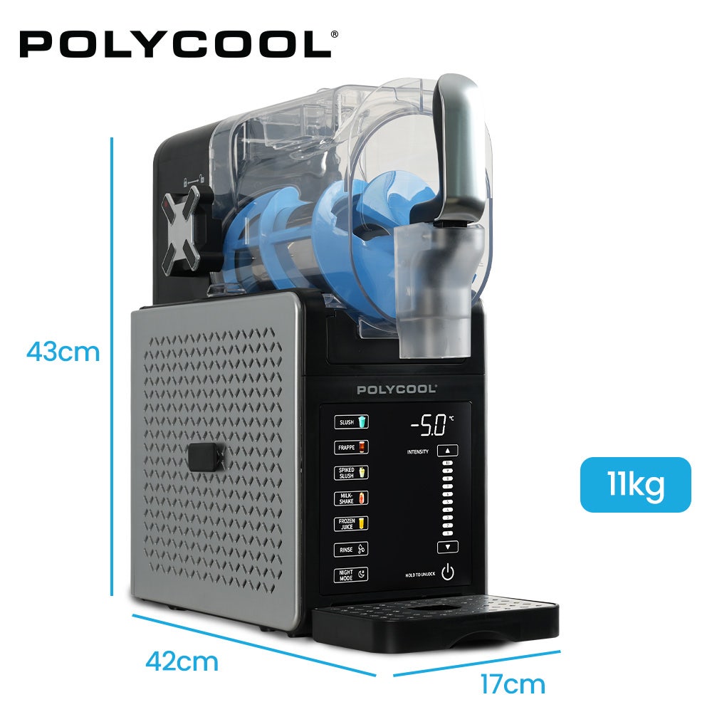 POLYCOOL 3L Slushie Frozen Drink Maker, Home Slush Machine, Fast Chilling, Easy Digital Controls V219-FDSSLSPYD2LA
