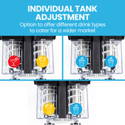 POLYCOOL 6L Double Tank Slushie Machine, Independent Digital Control Slushy Maker V219-FDSSLSPYD6LA