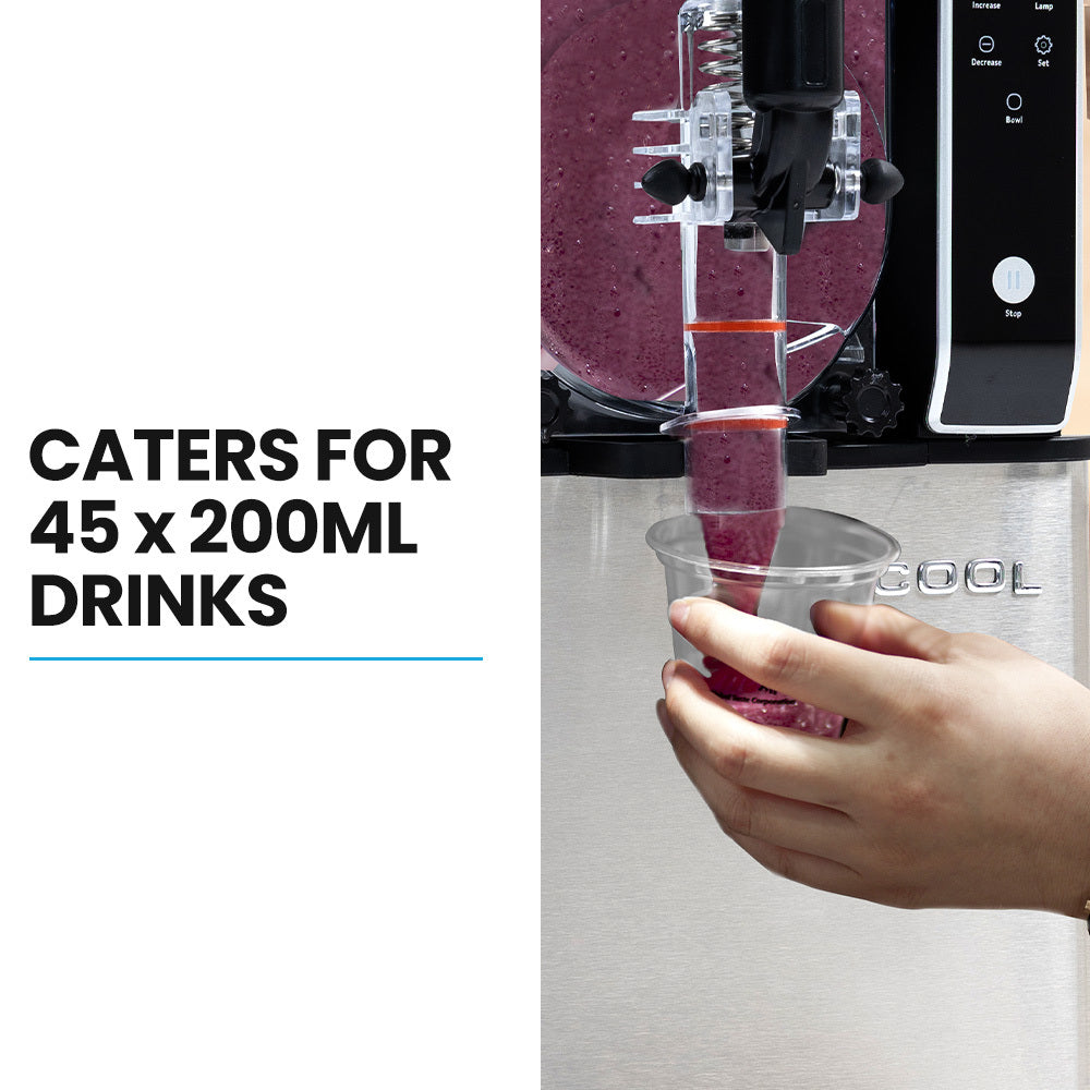 POLYCOOL 9L Triple Tank Slushie Machine, Independent Digital Control Slushy Maker V219-FDSSLSPYD9LA