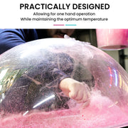 EUROCHEF Commercial Fairy Floss Cotton Candy Maker Machine Bubble Cover 52cm V219-FODFLSEUCACV9