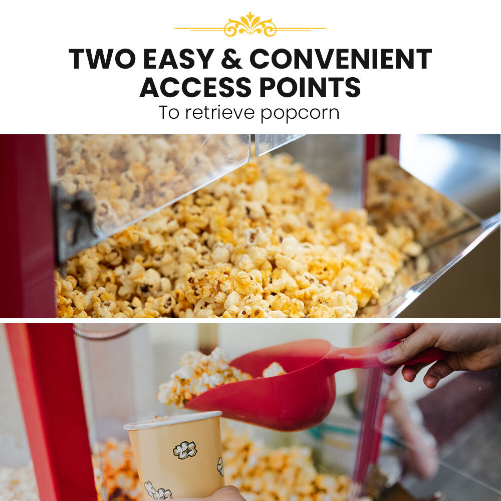 EUROCHEF Commercial Electric Popcorn Maker Machine Pop Corn Popper Cooker V219-FODPOPEUCACM8
