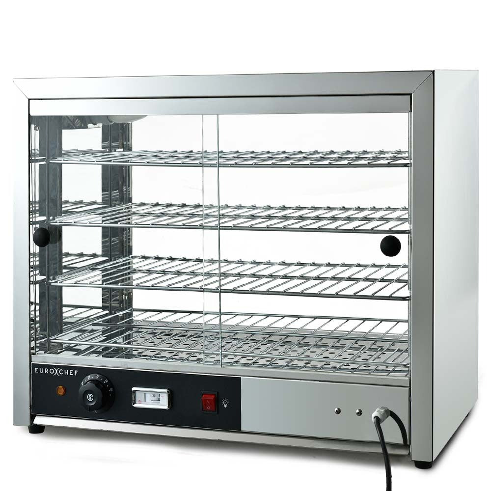 EUROCHEF Electric Food Warmer Display, 1000W, 4-Tier Stainless Steel V219-FODWMREUCAP1S