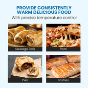 EUROCHEF Electric Food Warmer Display, 1000W, 4-Tier Stainless Steel V219-FODWMREUCAP1S