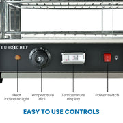 EUROCHEF Electric Food Warmer Display, 1000W, 4-Tier Stainless Steel V219-FODWMREUCAP1S