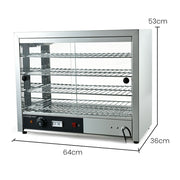 EUROCHEF Electric Food Warmer Display, 1000W, 4-Tier Stainless Steel V219-FODWMREUCAP1S