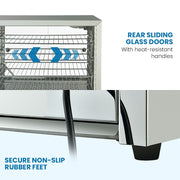 EUROCHEF Electric Food Warmer Display, 1000W, 4-Tier Stainless Steel V219-FODWMREUCAP1S