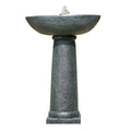 Protege Bird Bath Solar Water Feature Fountain, Contemporary Birdbath Design, with Panel Kit, LED Lights, V219-FPKCTPPTB1LA