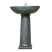 Protege Bird Bath Solar Water Feature Fountain, Contemporary Birdbath Design, with Panel Kit, LED Lights, V219-FPKCTPPTB1LA