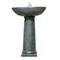 Protege Bird Bath Solar Water Feature Fountain, Contemporary Birdbath Design, with Panel Kit, LED Lights, V219-FPKCTPPTB1LA