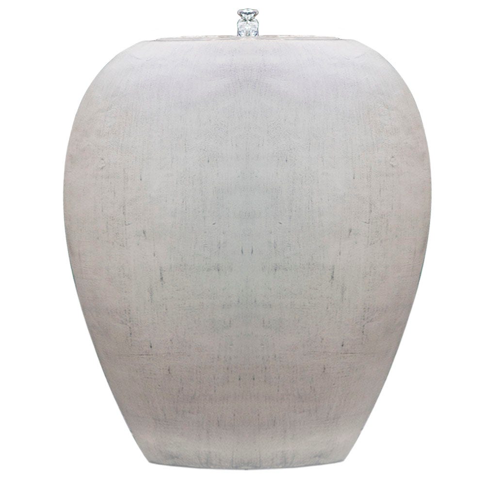 Protege Pot Style Solar Water Feature Fountain, with Panel Kit, LED Lights, Light Grey V219-FPKCTPPTP1SA