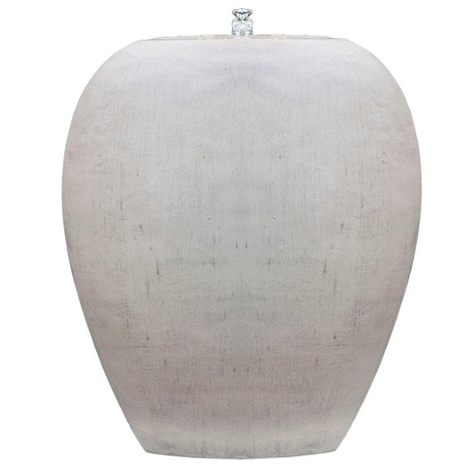 Protege Pot Style Solar Water Feature Fountain, with Panel Kit, LED Lights, Light Grey V219-FPKCTPPTP1SA