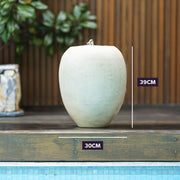 Protege Pot Style Solar Water Feature Fountain, with Panel Kit, LED Lights, Light Grey V219-FPKCTPPTP1SA