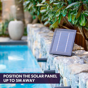 Protege Pot Style Solar Water Feature Fountain, with Panel Kit, LED Lights, Light Grey V219-FPKCTPPTP1SA