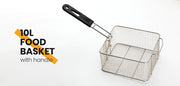 EuroChef Commercial Electric Deep Fryer Frying Basket Chip Cooker Fry Scoop V219-FRYER-1TANK