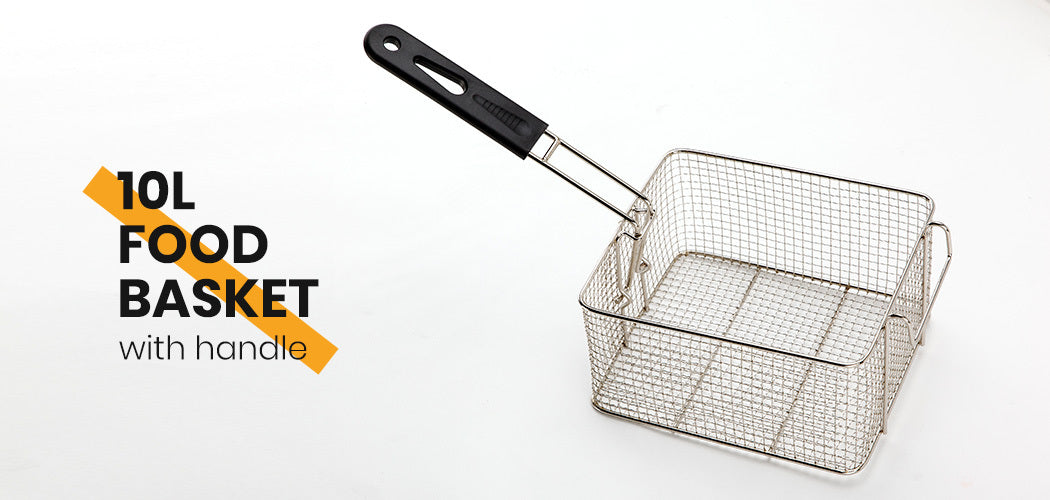 EuroChef Commercial Electric Deep Fryer Frying Basket Chip Cooker Fry Scoop V219-FRYER-1TANK
